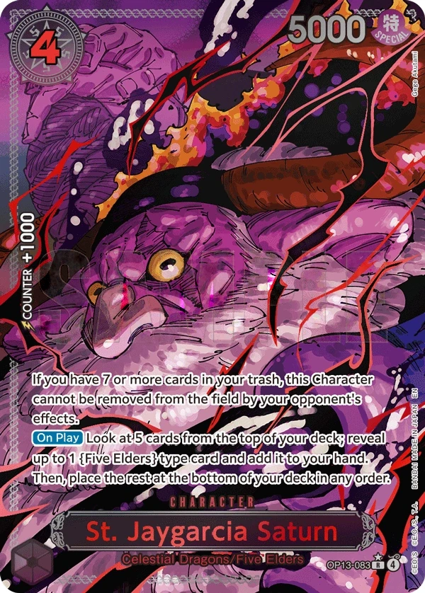 St. Jaygarcia Saturn (OP13-083_p2) Alt Art One Piece card