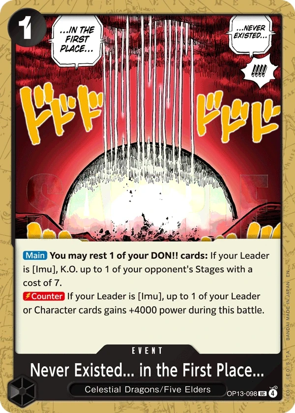 Never Existed... in the First Place... (OP13-098) One Piece card