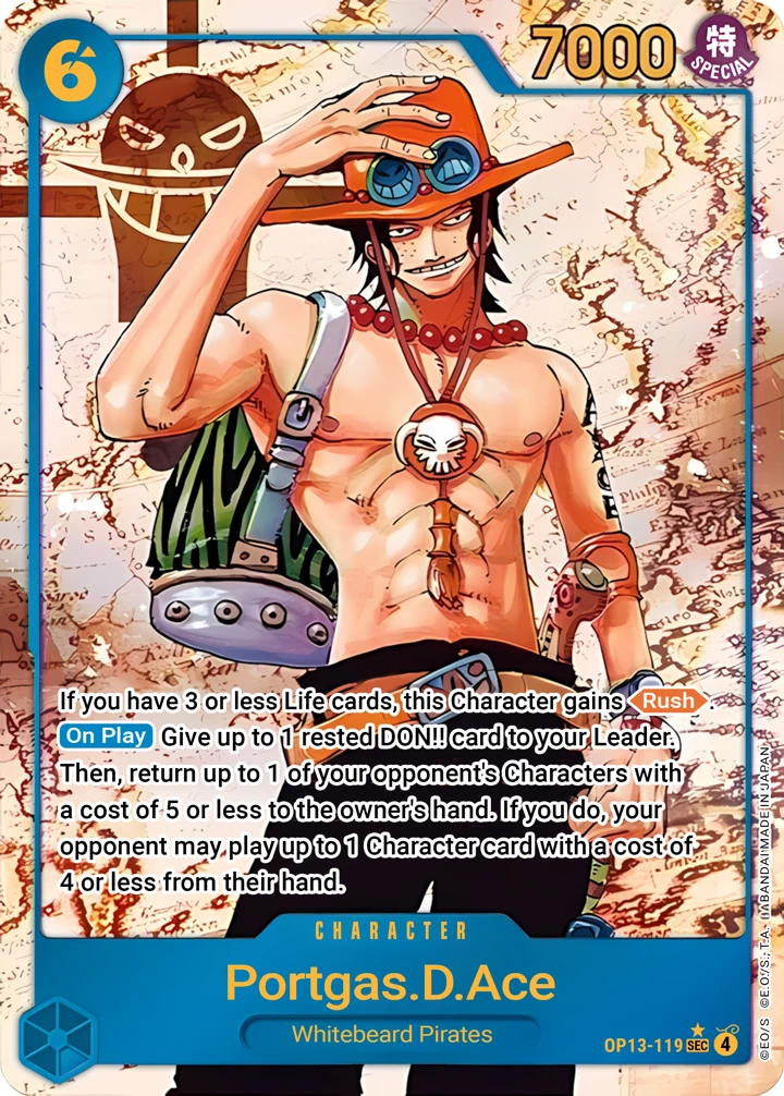 Portgas.D.Ace (OP13-119_p1) Alt Art One Piece card