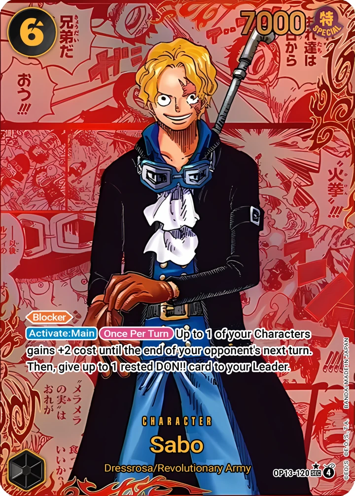 Sabo (OP13-120_p3) Alt Art One Piece card