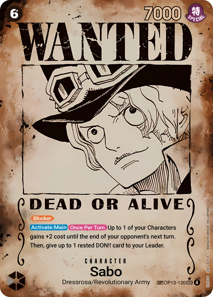 Sabo (OP13-120_p4) SP One Piece card