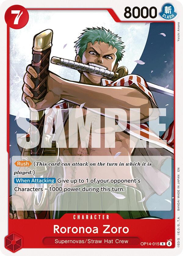 Roronoa Zoro (OP14-015_r1) Reprint One Piece card