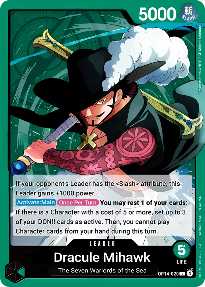 Dracule Mihawk (OP14-020) One Piece card