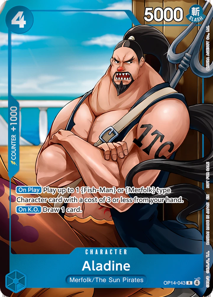 Aladine (OP14-043_p1) Alt Art One Piece card