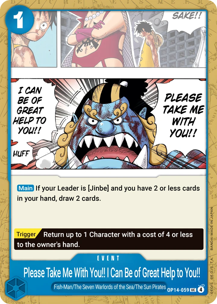 Please Take Me with You!! I Can Be of Great Help to You!! (OP14-059) One Piece card