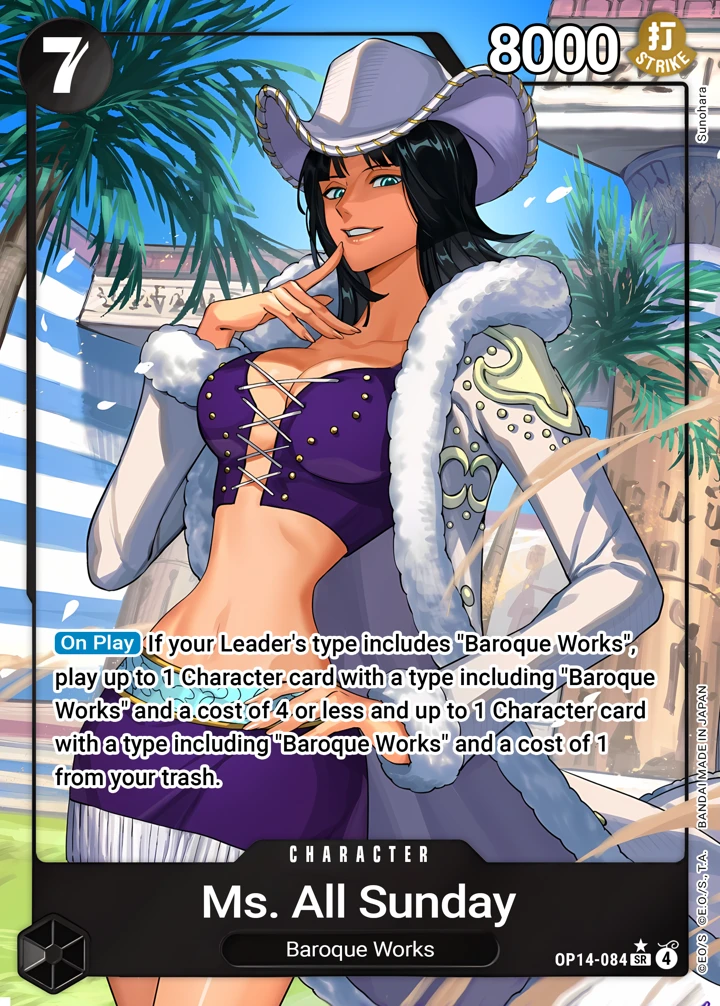 Ms. All Sunday (OP14-084_p1) Alt Art One Piece card