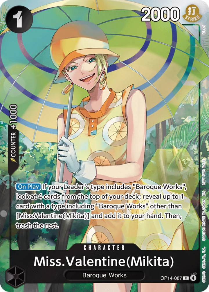 Miss.Valentine(Mikita) (OP14-087_p1) Alt Art One Piece card
