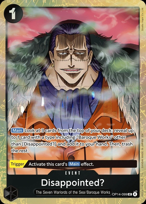 Disappointed? (OP14-099_p1) Alt Art One Piece card