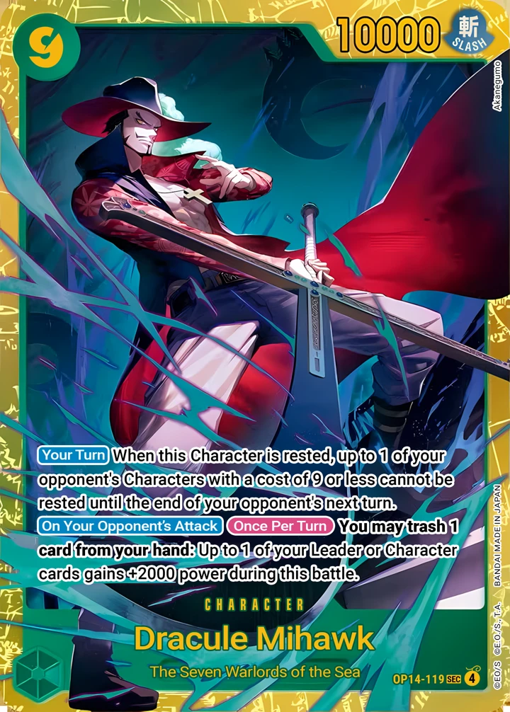 Dracule Mihawk (OP14-119) One Piece card