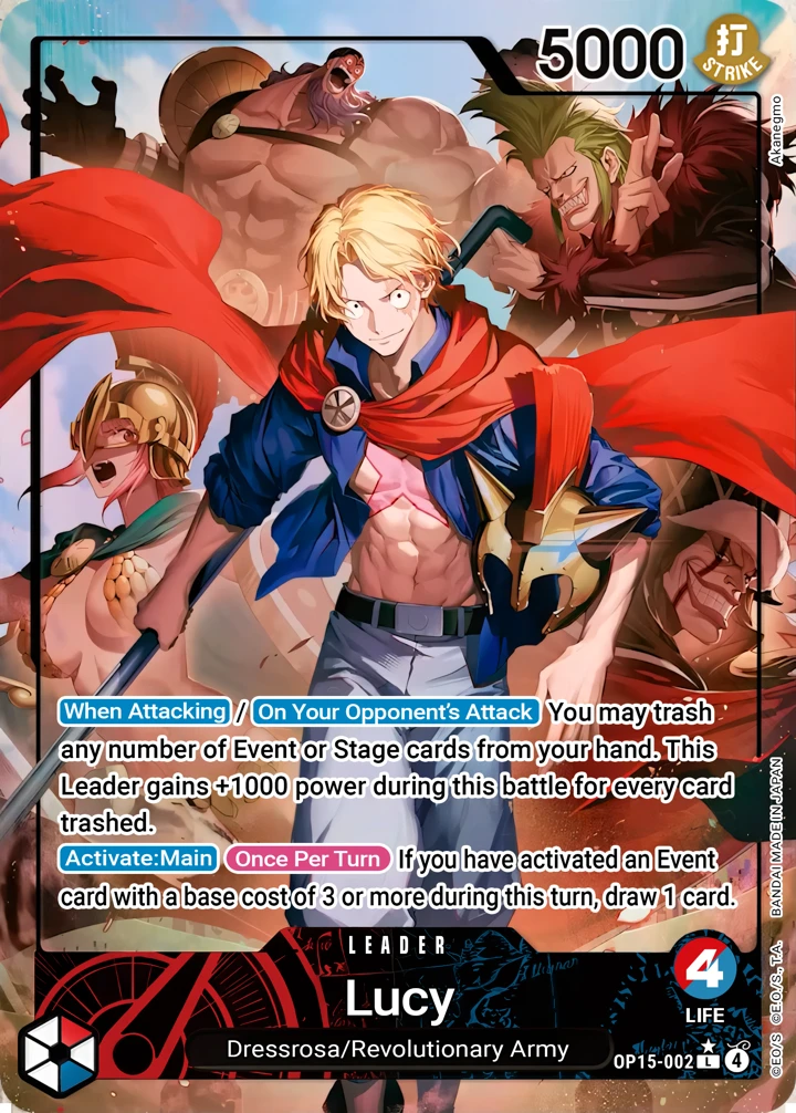 Lucy (OP15-002_p1) Alt Art One Piece card