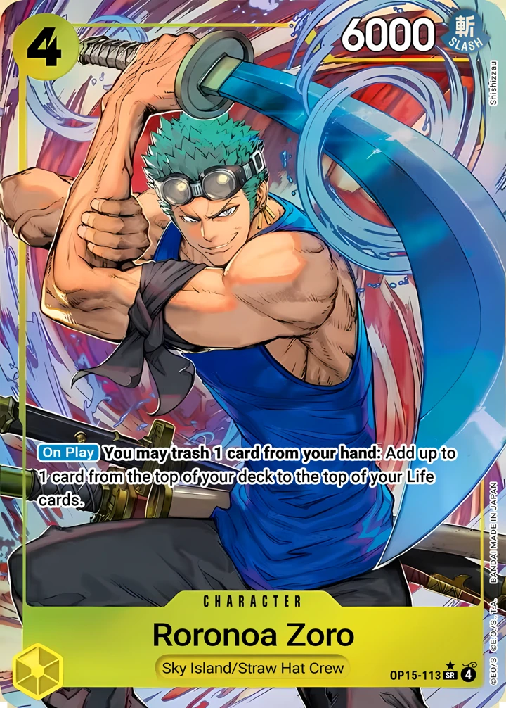 Roronoa Zoro (OP15-113_p1) Alt Art One Piece card