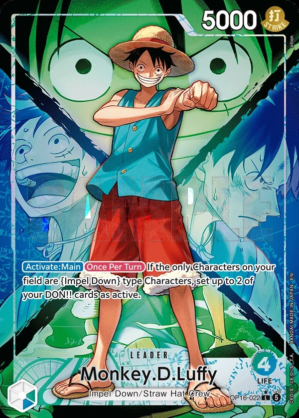Monkey.D.Luffy (OP16-022_p1) Alt Art One Piece card