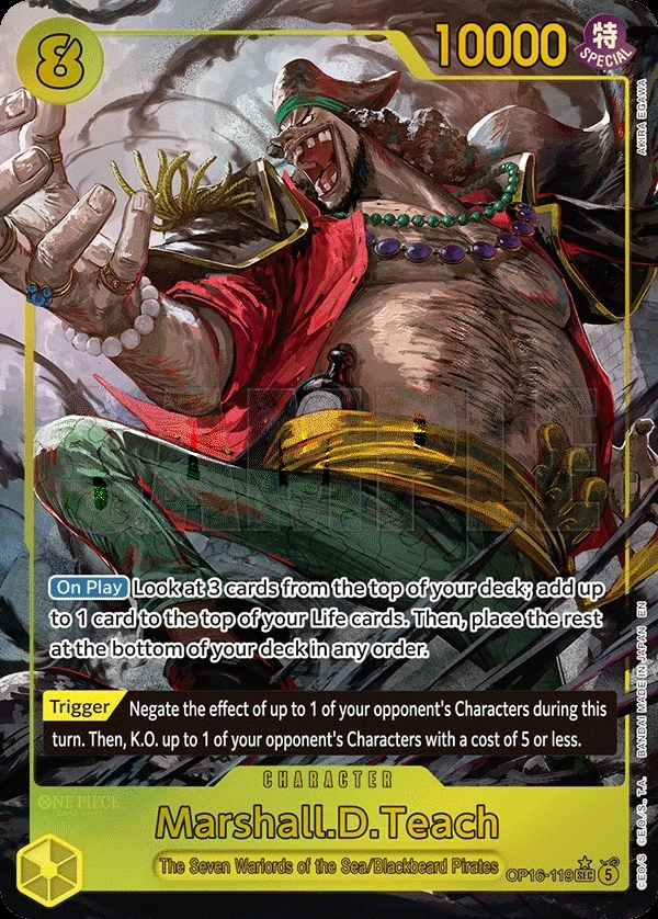 Marshall.D.Teach (OP16-119_p1) Alt Art One Piece card