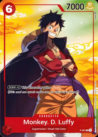 Monkey.D.Luffy (P-001) One Piece card