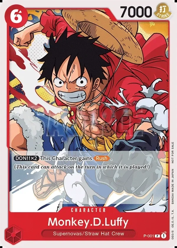 Monkey.D.Luffy (P-001_p1) Alt Art One Piece card