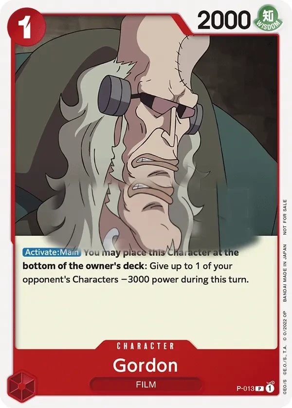 Gordon (P-013) One Piece card