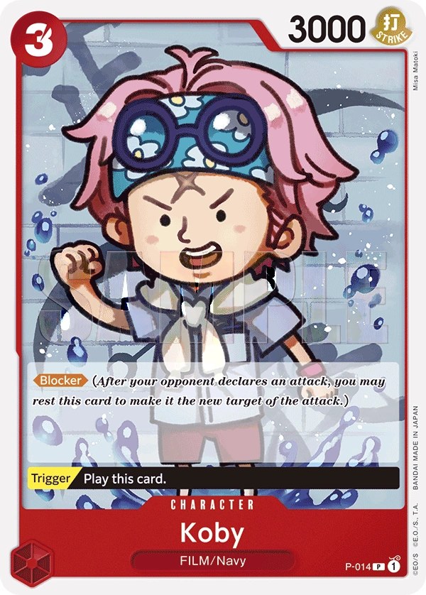 Koby (P-014_r1) Reprint One Piece card