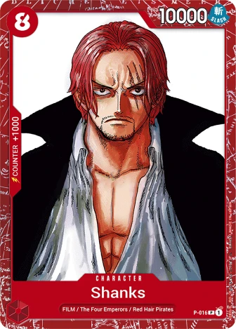 Shanks (P-016) One Piece card