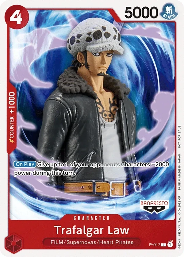 Trafalgar Law (P-017) One Piece card