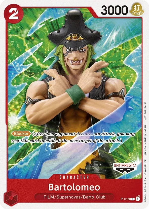 Bartolomeo (P-018) One Piece card