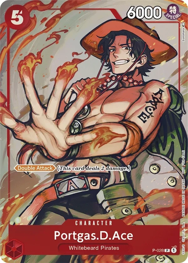 Portgas.D.Ace (P-028) One Piece card