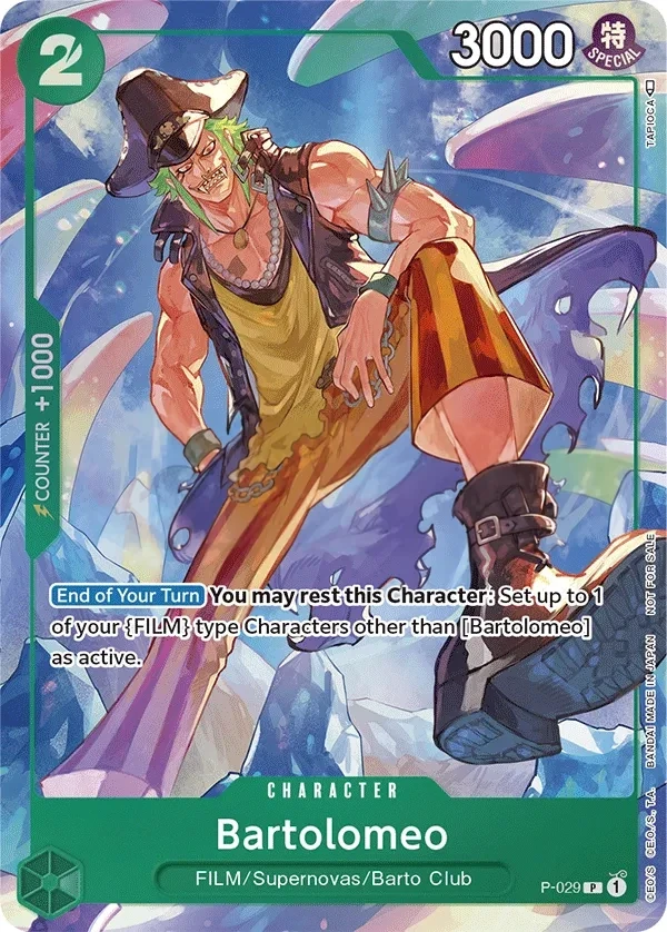 Bartolomeo (P-029) One Piece card