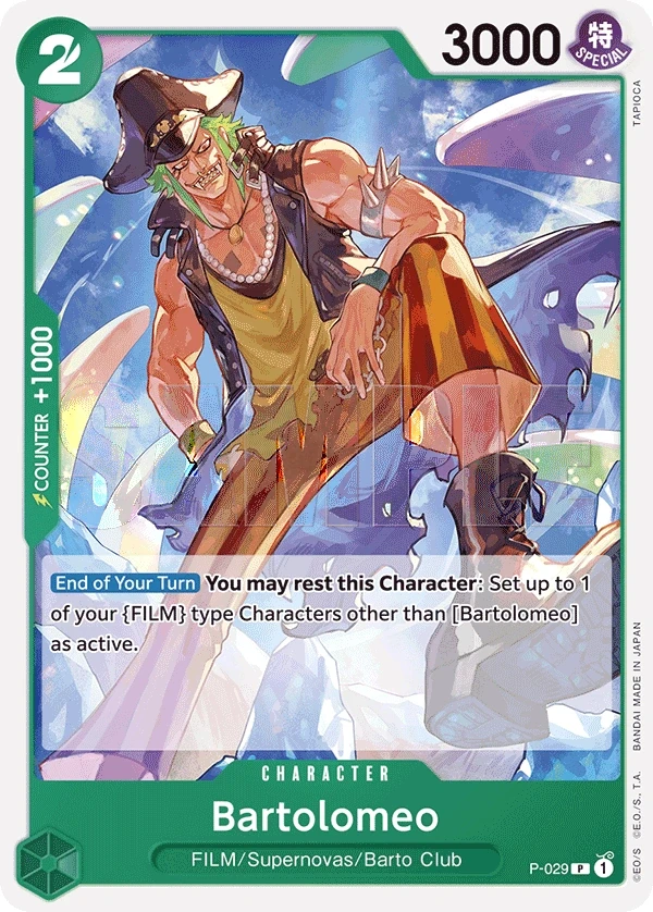 Bartolomeo (P-029_r1) Reprint One Piece card