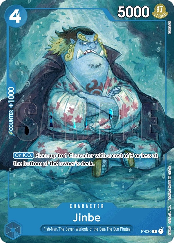 Jinbe (P-030_r1) Reprint One Piece card