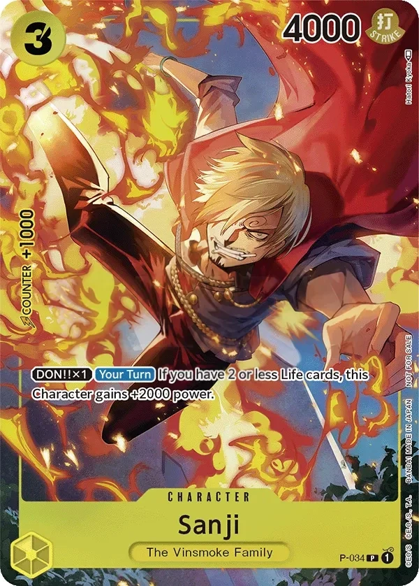 Sanji (P-034) One Piece card