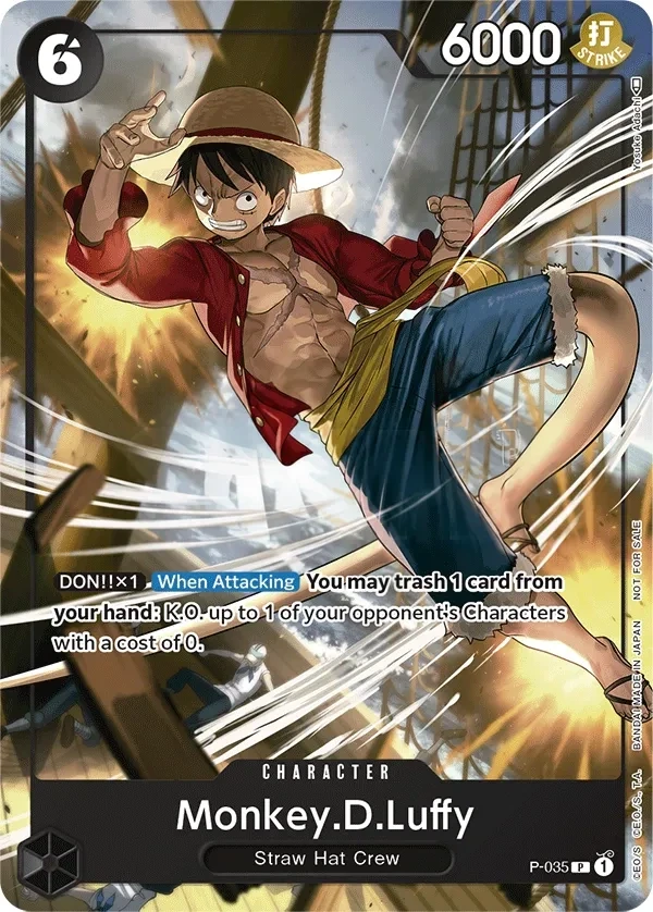 Monkey.D.Luffy (P-035) One Piece card