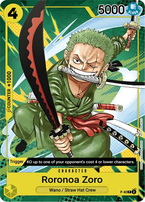 Roronoa Zoro (P-042) One Piece card