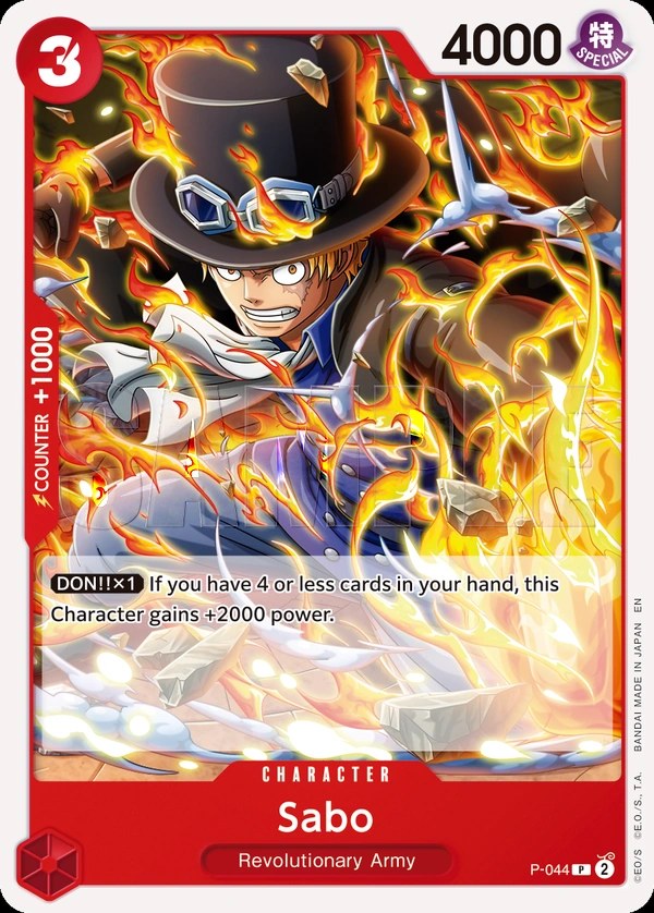 Sabo (P-044_r1) Reprint One Piece card