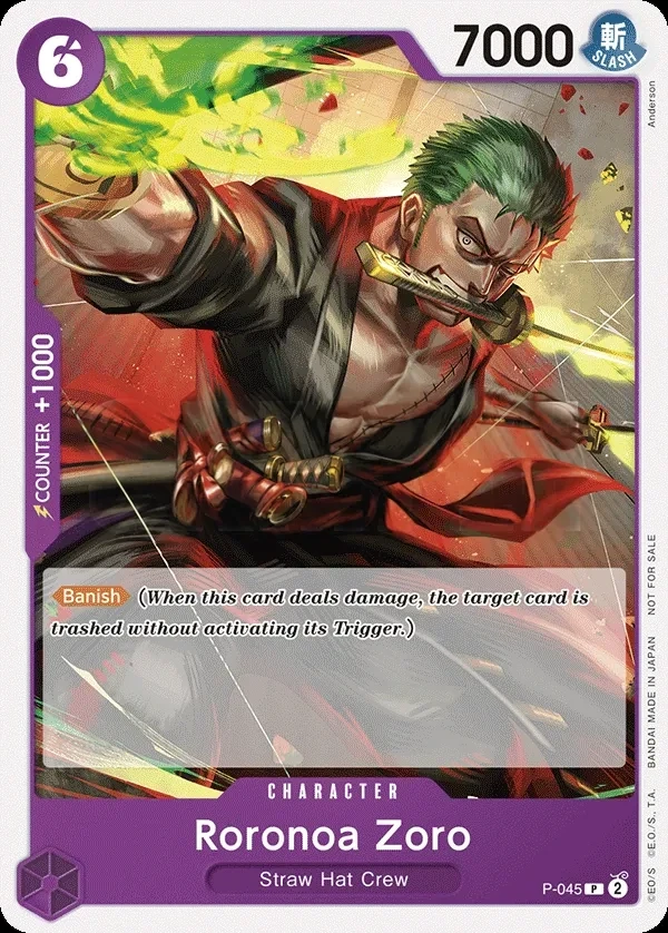 Roronoa Zoro (P-045) One Piece card