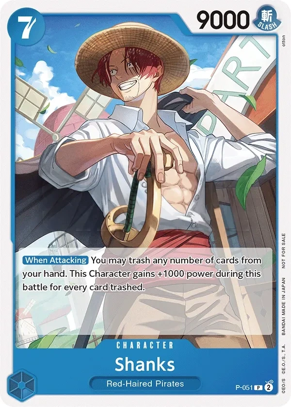 Shanks (P-051) One Piece card