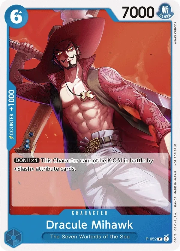 Dracule Mihawk (P-052) One Piece card