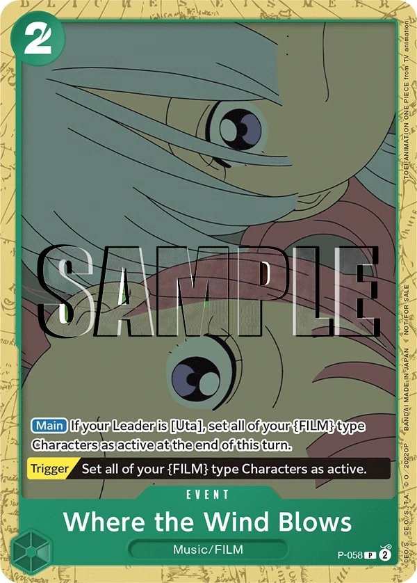 Where the Wind Blows (P-058) One Piece card