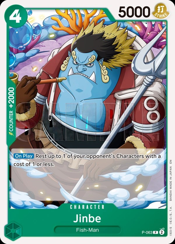 Jinbe (P-063_r1) Reprint One Piece card