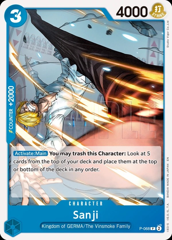 Sanji (P-068_r1) Reprint One Piece card