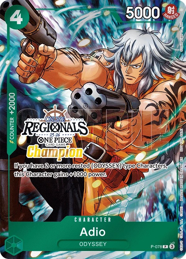 Adio (P-078_p5) Alt Art One Piece card