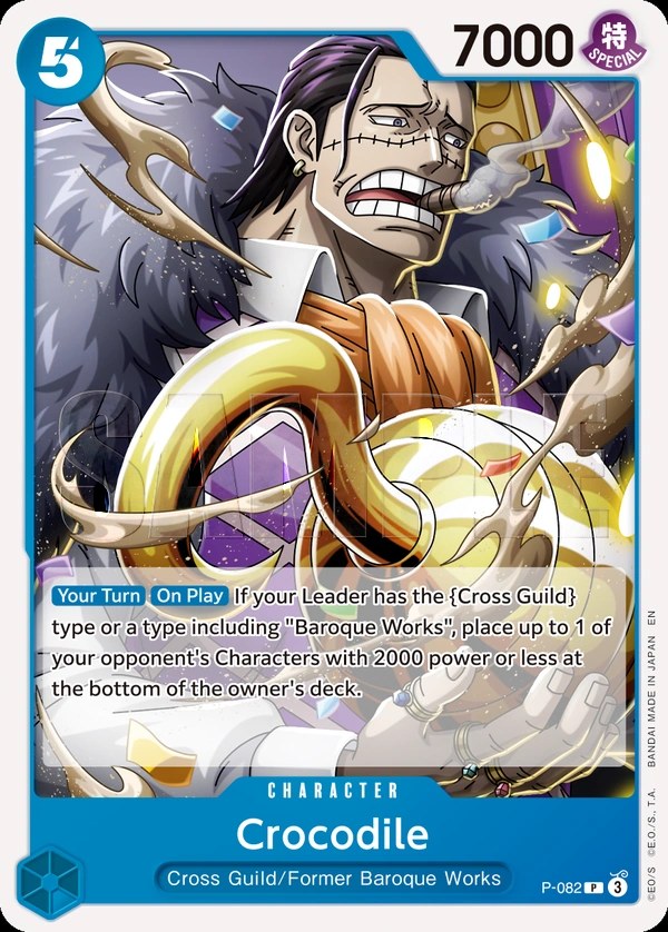 Crocodile (P-082_r1) Reprint One Piece card