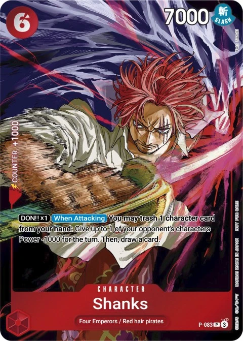 Shanks (P-083) One Piece card
