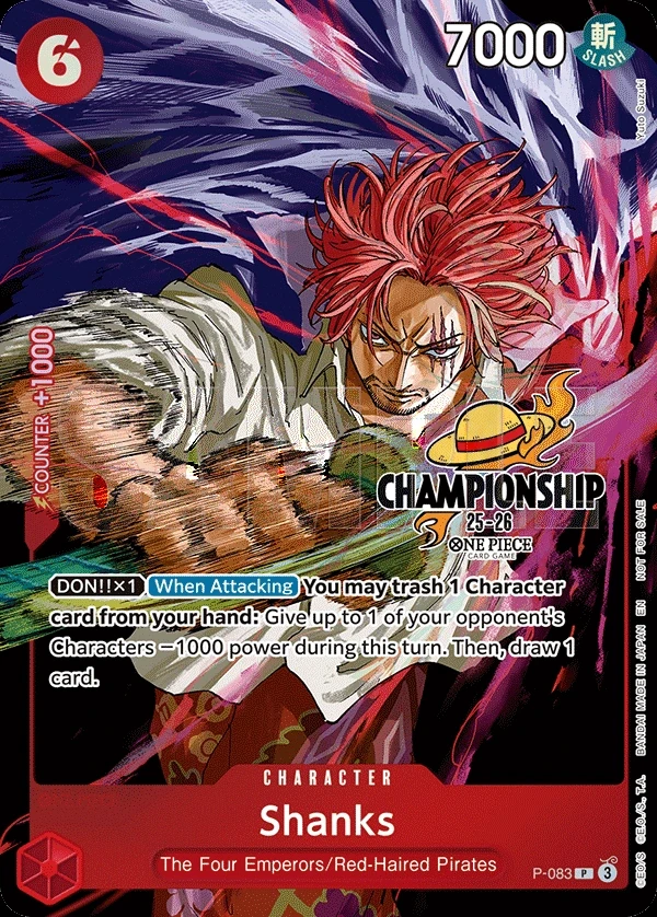 Shanks (P-083_p2) Alt Art One Piece card