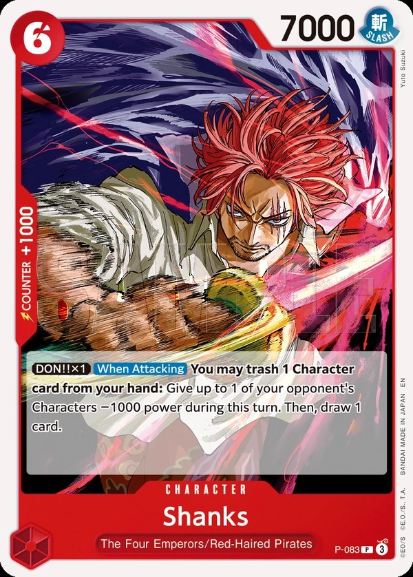 Shanks (P-083_r1) Reprint One Piece card