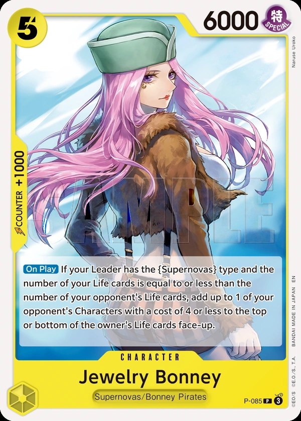 Jewelry Bonney (P-085_r1) Reprint One Piece card