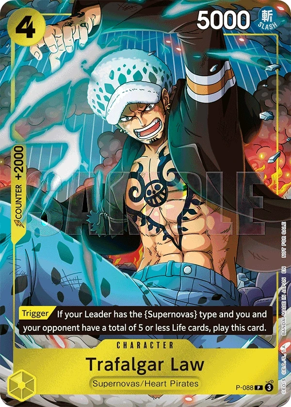 Trafalgar Law (P-088) One Piece card