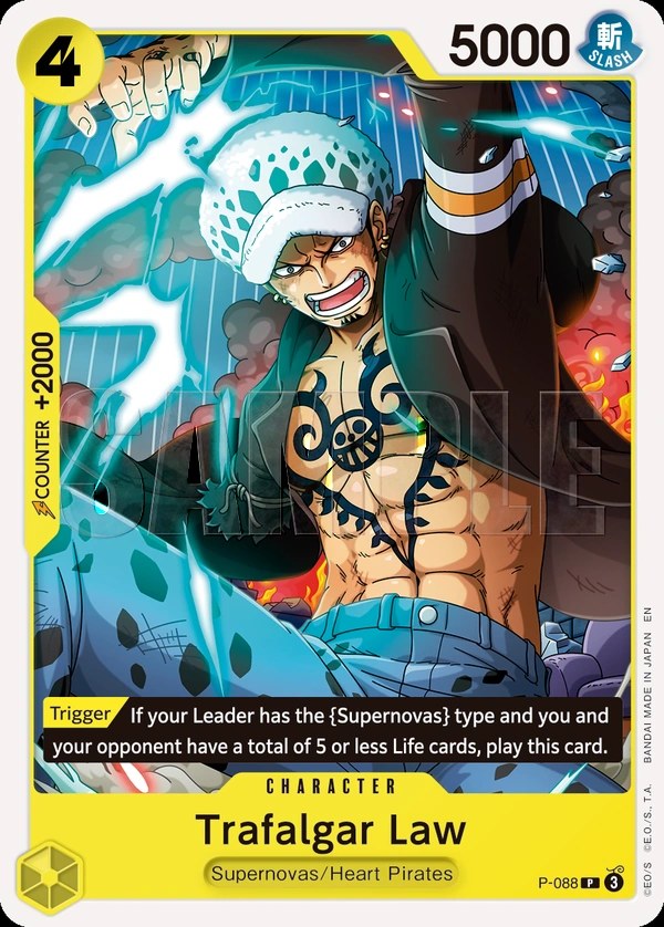 Trafalgar Law (P-088_r1) Reprint One Piece card