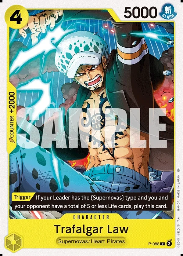 Trafalgar Law (P-088_r2) Reprint One Piece card