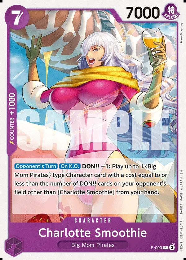 Charlotte Smoothie (P-090_r1) Reprint One Piece card