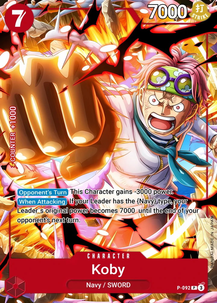 Koby (P-092) One Piece card