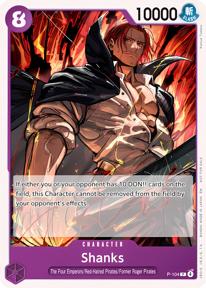 Shanks (P-104) One Piece card